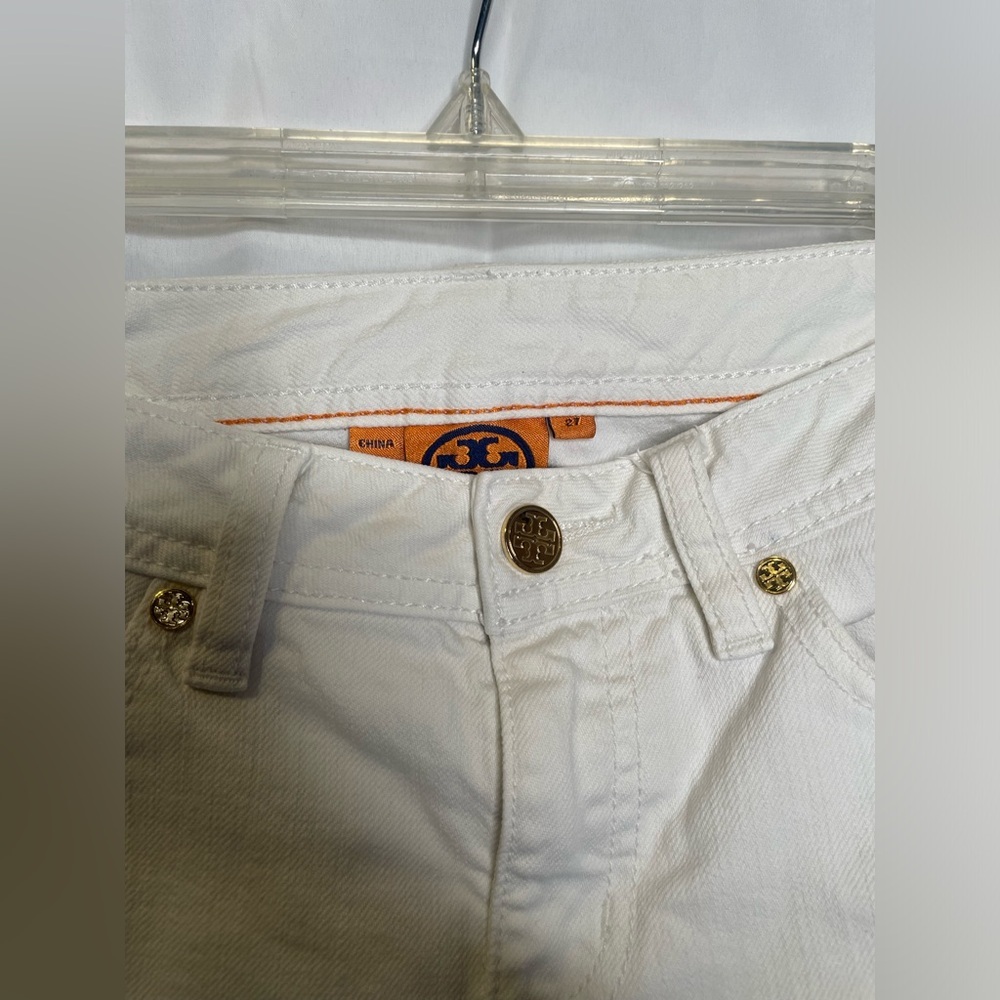 Tory Burch White Jeans Classic Tory Boot - Picture 5 of 13